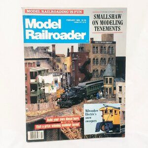 Model Railroader Train Railroading Magazine Feb 1989 Diesel Horn Tenements